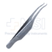 Katzin-Barraquer Corneal Utility Forceps, 0.4mm, 1 x 2 Teeth, 7mm Tying Platform, Colibri Style, Serrated Handle, Polished Finish, Overall Length 2-7/8" (73mm) - 5-4201