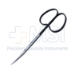 Kaye Dissecting Scissors, Super Cut, Curved, Serrated, Black Ring Handles, Overall Length 4 1/4" (108mm) - 19-133866