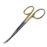 Kaye Dissecting Scissors, TC, Curved, Overall Length 4-1/2" (112mm) 