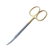 Kaye Dissecting Scissors, TC, Curved, Overall Length 4-1/2" (112mm) 