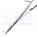 Kaye Dissecting Scissors, Curved, Fine, Beveled Blades, Lower Blade Fine Serration, Ribbon Style Ring Handles, Two Tone Finish, Overall Length 4-1/2'' (115mm) - 19-13866