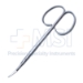 Kaye Dissecting Scissors, Curved, Fine, Beveled Blades, Lower Blade Fine Serration, Ribbon Style Ring Handles, Two Tone Finish, Overall Length 4-1/2'' (115mm) - 19-13866