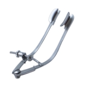 Keiser Lancaster Eye Speculum, Solid 15mm Blades, 8mm Narrowed Portion, Spread 30mm, Screw Locking Mechanism With Disk, Overall Length 3-1/4" (82mm) 1194100,May-69,E4058