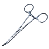 Kelly Hemostatic Forceps, Curved, Overall Length 5-1/2" (140mm) 