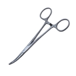 Kelly Hemostatic Forceps, Curved, Overall Length 5-1/2" (140mm) 