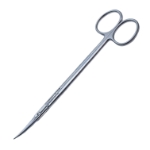 Kelly Scissors, Curved, Overall Length 6-1/4" (160mm) 
