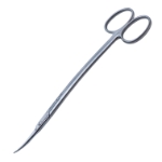 Kelly Scissors, S-Curved, Overall Length 6-1/4" (160mm) 