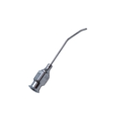 Kelman Cyclodialysis Cannula, 19ga, Flattened Shaft, 12mm Tip To Bend, Last 2.5mm Angled Up, Right Side Port, Polished Finish, Overall Length 1-1/8"(27mm) 1048924,11/8/4771,K7-3660,91-7050,E0503