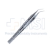 Kelman Hoeffer Suture Forceps, Angled, 0.12mm, 1 x 2 Teeth Set At 90 Degrees, Platforms, Ergonomic Fenestrated Handle, Overall Length 4-3/8" (110mm) - M357155