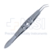 Kelman-McPherson Tying Forceps, Angled, 7.5mm Tying Platforms, Three Hole Handle, Overall Length 4-1/8" (105mm) - 11-6-6141