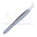 Kelman-McPherson Tying Forceps, 45 Degrees Angled Shafts, 8mm Tip To Bend, 5mm Tying Platform, Serrated Handle, Dull Finish, Overall Length 3-1/4" (83mm) - 5-2926-AK