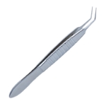 Kelman-McPherson Tying Forceps, 45 Degrees Angled Shafts, 8mm Tip To Bend, 5mm Tying Platform, Serrated Handle, Dull Finish, Overall Length 3-1/4" (83mm) K5-5030,E1815 AK,08-01102,2442E,08-01102,E1815 AK