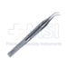 Kelman Mcpherson Tying Forceps, Angled, 8mm Long Tying Platforms, Guide Pin, Handles 9-0 To 11-0 Sutures, Ergonomic Fenestrated Handle, Overall Length 4-3/8" (110mm) - M357660