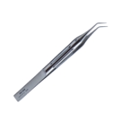 Kelman Mcpherson Tying Forceps, Angled, 8mm Long Tying Platforms, Guide Pin, Handles 9-0 To 11-0 Sutures, Ergonomic Fenestrated Handle, Overall Length 4-3/8" (110mm) 