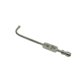 Killian Antrum Cannula, Long Curve, 4mm Diameter, Front Opening, Bulbous Tip, Overall Length 5" (130mm) 