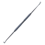 Kirby Expressor Hook Loop, 5mm Wide x 10mm Long Loop, 10mm Wide Muscle/Expressor Hook, Round Knurled Handle, Polished Finish, Overall Length 6-1/8" (115mm) 164116,May-49,K3-4105,E1238
