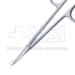 Knapp Strabismus Scissors, Strongly Curved, Blunt Tips, 25mm Mid-Screw To Tip, Ring Handle, Polished Finish On Rounded Blades, Overall Length 4-5/8" (118mm) - 5-4689