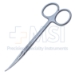 Knapp Strabismus Scissors, Strongly Curved, Blunt Tips, 25mm Mid-Screw To Tip, Ring Handle, Polished Finish On Rounded Blades, Overall Length 4-5/8" (118mm) - 5-4689
