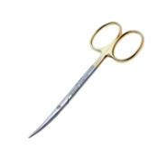Knapp Strabismus Scissors, TC, Curved, Blunt Tips, Overall Length 4-1/4" (108mm) 