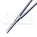 Knapp Strabismus Scissors, Straight, Blunt Tips, 25mm Mid-Screw To Tip, Ring Handle, Polished Finish On Rounded Blades, Overall Length 4-5/8" (118mm) - 5-4687