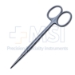 Knapp Strabismus Scissors, Straight, Blunt Tips, 25mm Mid-Screw To Tip, Ring Handle, Polished Finish On Rounded Blades, Overall Length 4-5/8" (118mm) - 5-4687