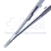 Knolle Needle Holder, Straight, Fine 12mm Jaws, With Lock, 18mm Mid-Screw To Tip, Serrated Flat Handle, Overall Length 5-3/4" (145mm) - 5-4964-S