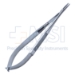 Knolle Needle Holder, Straight, Fine 12mm Jaws, With Lock, 18mm Mid-Screw To Tip, Serrated Flat Handle, Overall Length 5-3/4" (145mm) - 5-4964-S