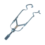 Koch Cionni Open Blade Adjustable Speculum, Angled to Rest Nasally, 13.5mm Flat Blades 