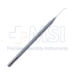 Koch Nucleus Spatula, Slightly Curved, 1mm Wide, Notches On Duckbill-Shaped Tip, Round Knurled Handle, Overall Length 4-1/2" (115mm) - 11-4-3466