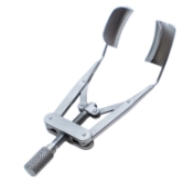 Kraff Temple  Adjustable Speculum, 14mm Solid Blades, Spread 30mm, Overall Length 2-1/3" (60mm) 
