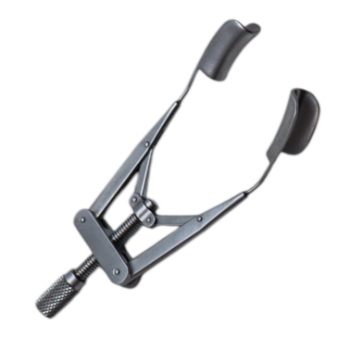 Kraff Temple Adjustable Speculum, 14mm Solid Blades, Overall Length 2-1/3" (60mm) 