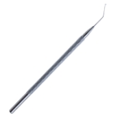 Kuglen Iris Hook, Angled, Push-Pull Model, 1mm Tip, 10mm Tip To Bend, Round Knurled Handle, Overall Length 4-3/8" (112mm) 1729367,11/4/6634,K3-5523,08-04229