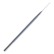 Kuglen Iris Hook, Straight, Push-Pull Model, 1mm Tip, 20mm Straight Shaft, Round Knurled Handle, With Guard, Overall Length 4-1/2" (115mm) 1729002,11/4/6633,K3-5522,08-04228