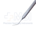 Kuglen Iris Hook Lens Manipulator, Angled Shaft, 0.5mm "K" Hook, Smooth Flat Handle, Dull Finish, Overall Length 4-5/8" (117mm) - 5-1678-A