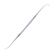 Kuhn Bolenger Frontal Ostium Seeker, Double Ended, Curved Shafts, One Ball End Angled 90 Degrees, Other Ball End Not Angled, Round Handle, Overall Length 7-5/8" (194mm) 