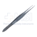 Kuhnt Fixation Forceps, Straight Shafts, Curved 1 x 2 Teeth, Serrated Handle, Polished Finish, Overall Length 4-1/4" (107mm) - 5-2731