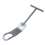 Kujat Humeral Head Retractor, 35mm, T Handle, Cut Out 23.5mm Wide x 40mm Long, Notched Bent Tip, Overall Length 8-3/4" (222.3mm) 