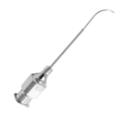 Lacrimal Cannula, Curved, 25ga 10mm Tip, Polished Finish, Reinforced In 19ga Shaft, Including Hub Overall Length 2" (50mm) 