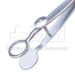 Lambert Chalazion Forceps, Locking Thumb Screw, Round Solid Lower Plate, Open Upper Plate, Inside Diameter Of 15mm, Large, Serrated Handle, Polished Finish, Overall Length 3-3/4" (97mm) - 5-3743