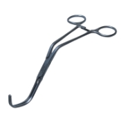 Lambert Kay Aorta Clamp Forceps, Curved, 1-3/4" Jaw Length, Depth 3/4", Overall Length 8" (203mm) 