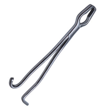 Lane Bone Holding Forceps, Light Model, Straight Jaws, Without Ratchet, Overall Length 13" (330mm) 