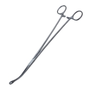Laufe Uterine Polyp Forceps, Curved, Serrated Loop Tip, Overall Length 12" (304.8mm) 
