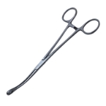 Laufe Uterine Polyp Forceps, Curved, Serrated Loop Tip, Overall Length 8" (203mm) 