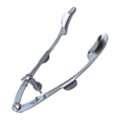 Lester-Burch Eye Speculum, Solid 21mm Curved Blades, Finger Grip Area, Thumb Screw Locking Mechanism, Blade Length 14mm, Spread 36mm, Overall Length 3-1/4" (83mm) 1194830,May-71,K1-5620,E4060