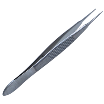 Lester Fixation Forceps, Straight Shafts, Fine 1 x 2 Teeth, Serrated Handle, Polished Finish, Overall Length 3-3/4" (97mm) 316057,May-65,K5-4300,08-01294,E1654