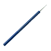 Lester Lens Manipulator, Titanium, Straight Shaft, 0.2mm Hourglass Shape Tip, Round Knurled Handle, Dull Finish, Overall Length 4-1/2" (118mm) ET0571,05-4017,9228T,ET0571