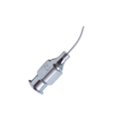 Lewicky Cortex Extractor, 23ga, Polished Finish, 13mm Curved Shaft, 0.3mm Aspiration Port Set At 45 Degrees Left, Excluding Hub Overall Length 1-1/8" (34mm) E4974 L,1103E,E4974 L