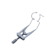 Lieberman Speculum, Adult, Adjustable Mechanism, Kratz Round Style Open Wire Blades, Angled Downward Towards The Temple, Blade Length 15mm, Overall Length 3" (76mm) 