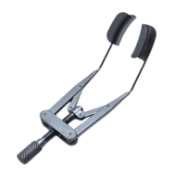 Lieberman Solid Blade Speculum, Adult, Adjustable Mechanism, Angled Downward Towards Temple, Blade Length 14mm, Overall Length 3" (76mm) 1785978,11/2/6789,K1-5678