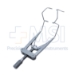 Lieberman V-Wire Speculum, Adult, Adjustable Mechanism, V-Shaped Style Open Wire Blades Angled Downward Towards Towards Temple, Blade Length 14mm, Overall Length 3" (76mm) - 11-2-6786